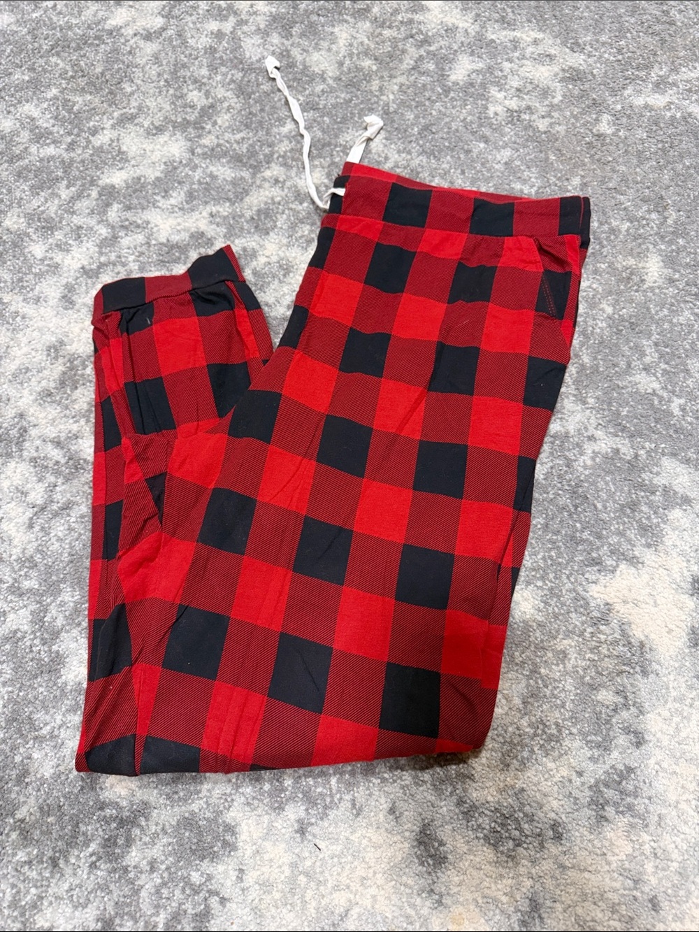 JCrew Red and Black Buffalo Plaid Jogger Pants